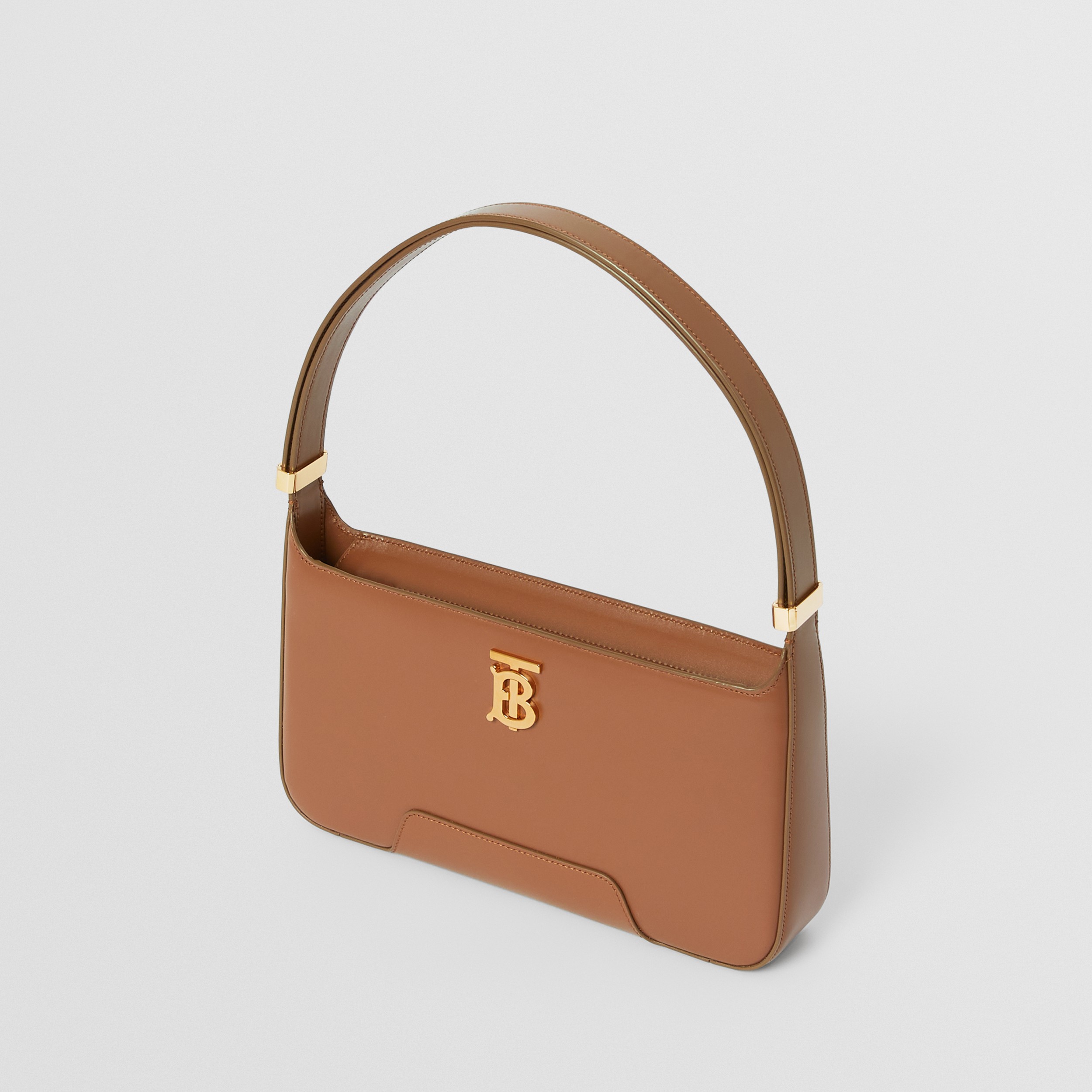 Leather TB Shoulder Bag in Warm Tan - Women | Burberry® Official - 4