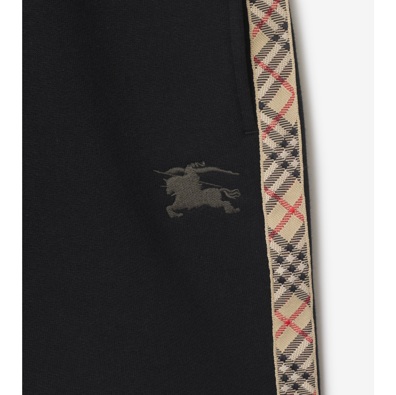 Check Trim Cotton Shorts