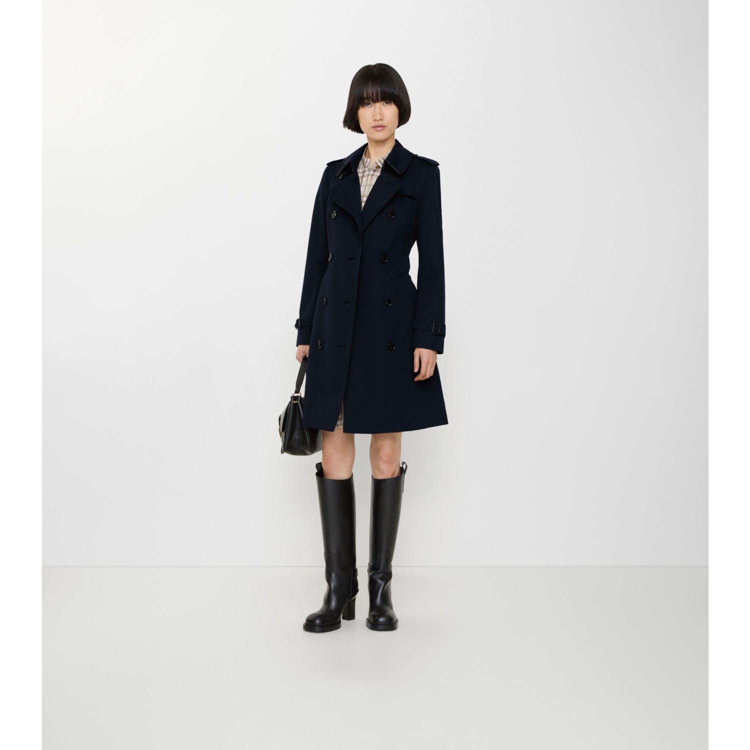 Mid-length Chelsea Heritage Trench Coat in Coal blue - Women