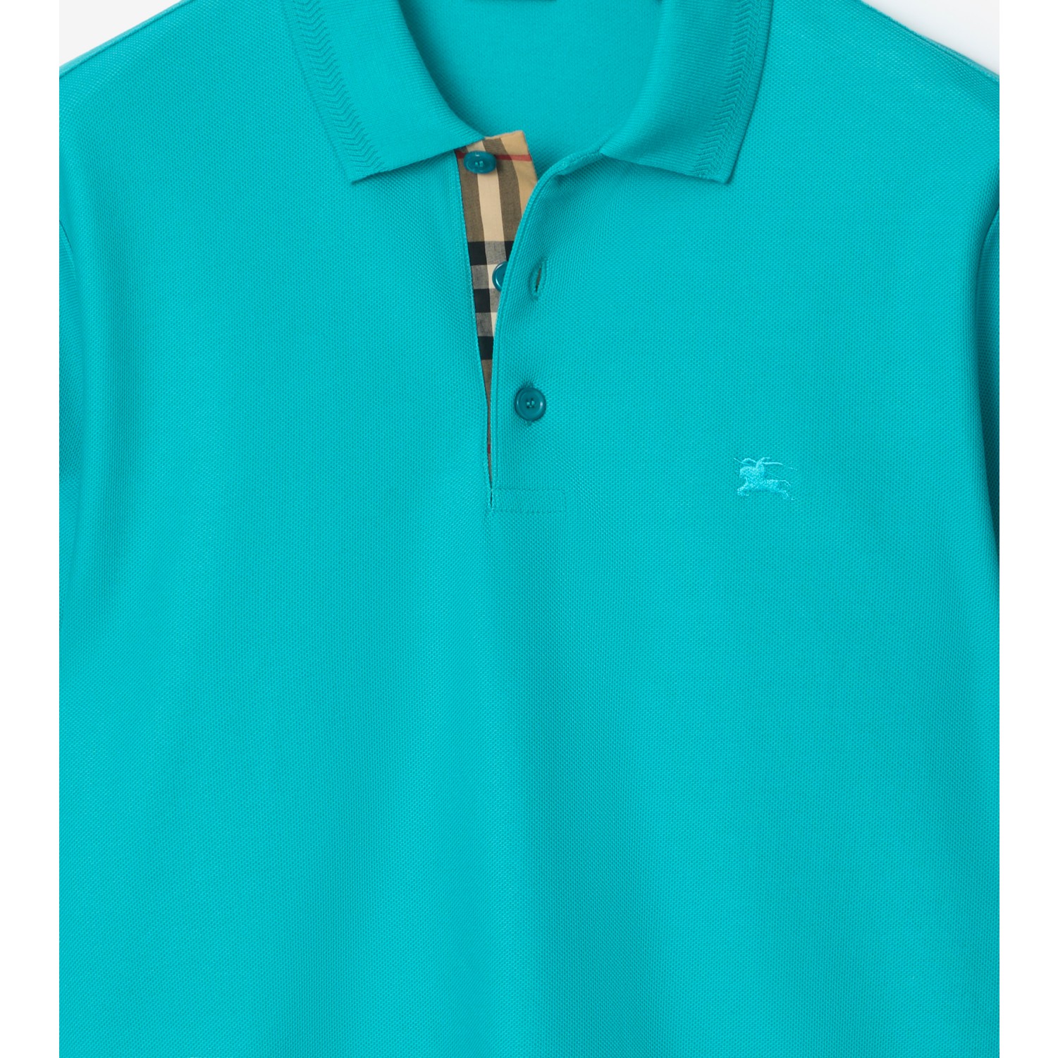 Cotton Polo Shirt in Atom blue - Men | Burberry® Official