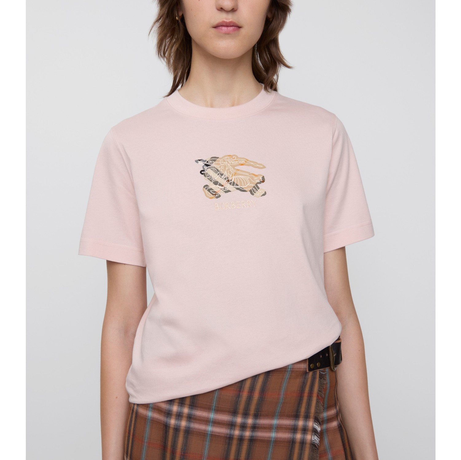 Baumwoll-T-Shirt mit EKD-Motiv und Check