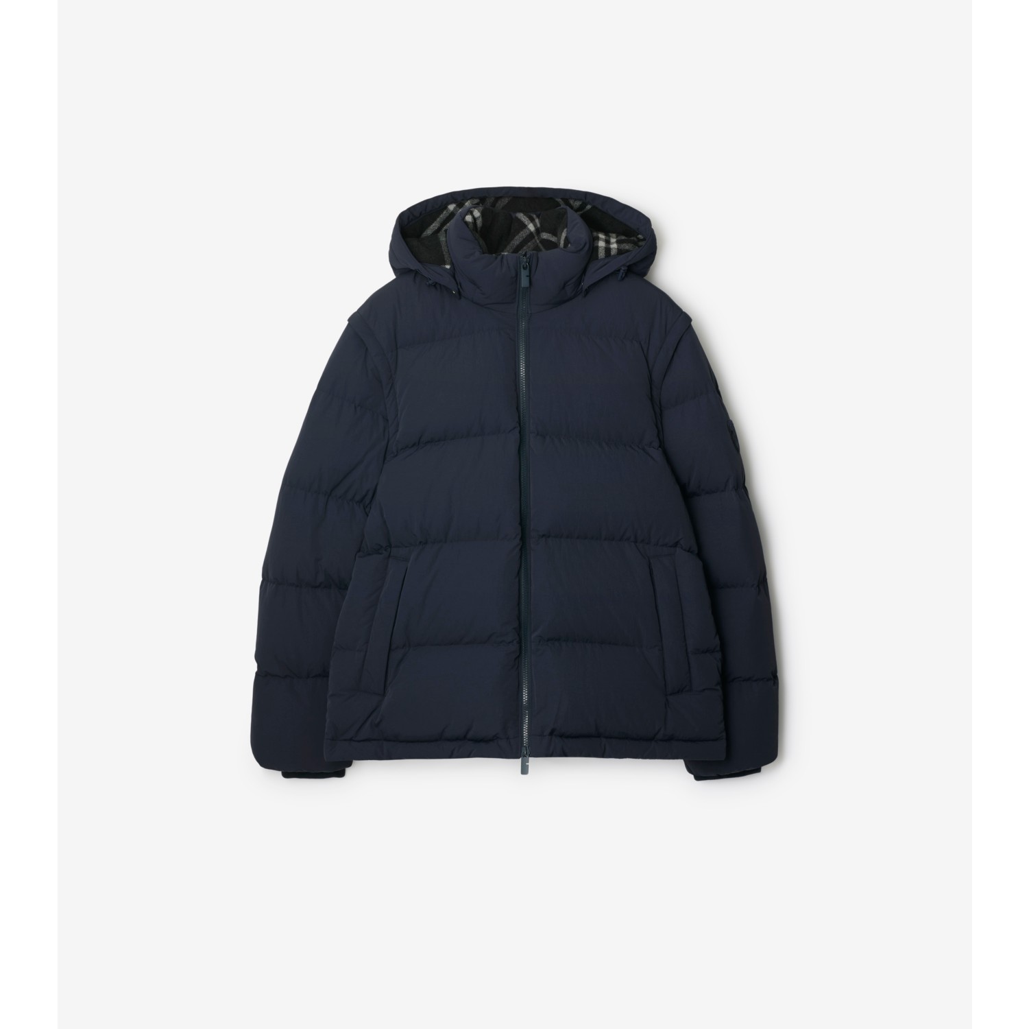 Detachable Sleeve Nylon Puffer Jacket