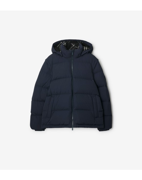 Detachable Sleeve Nylon Puffer Jacket