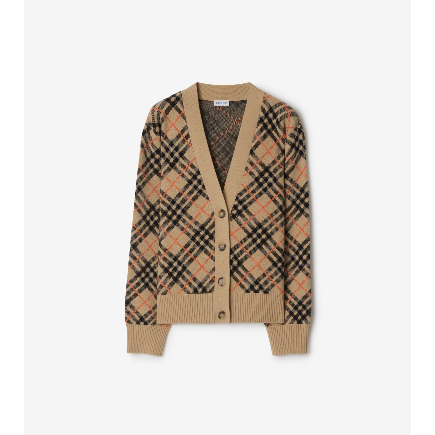 Cardigan in cashmere Check