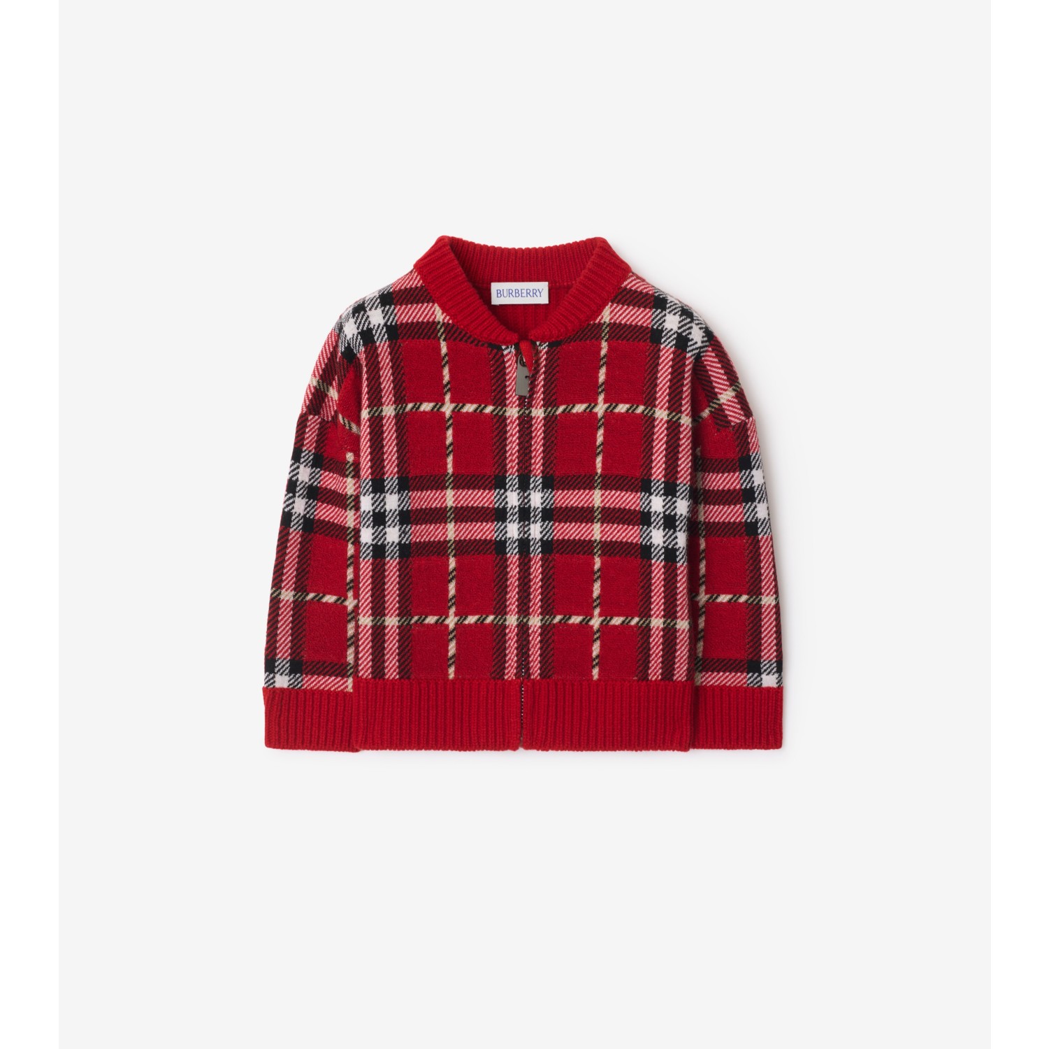 Check Wool Bomber Jacket