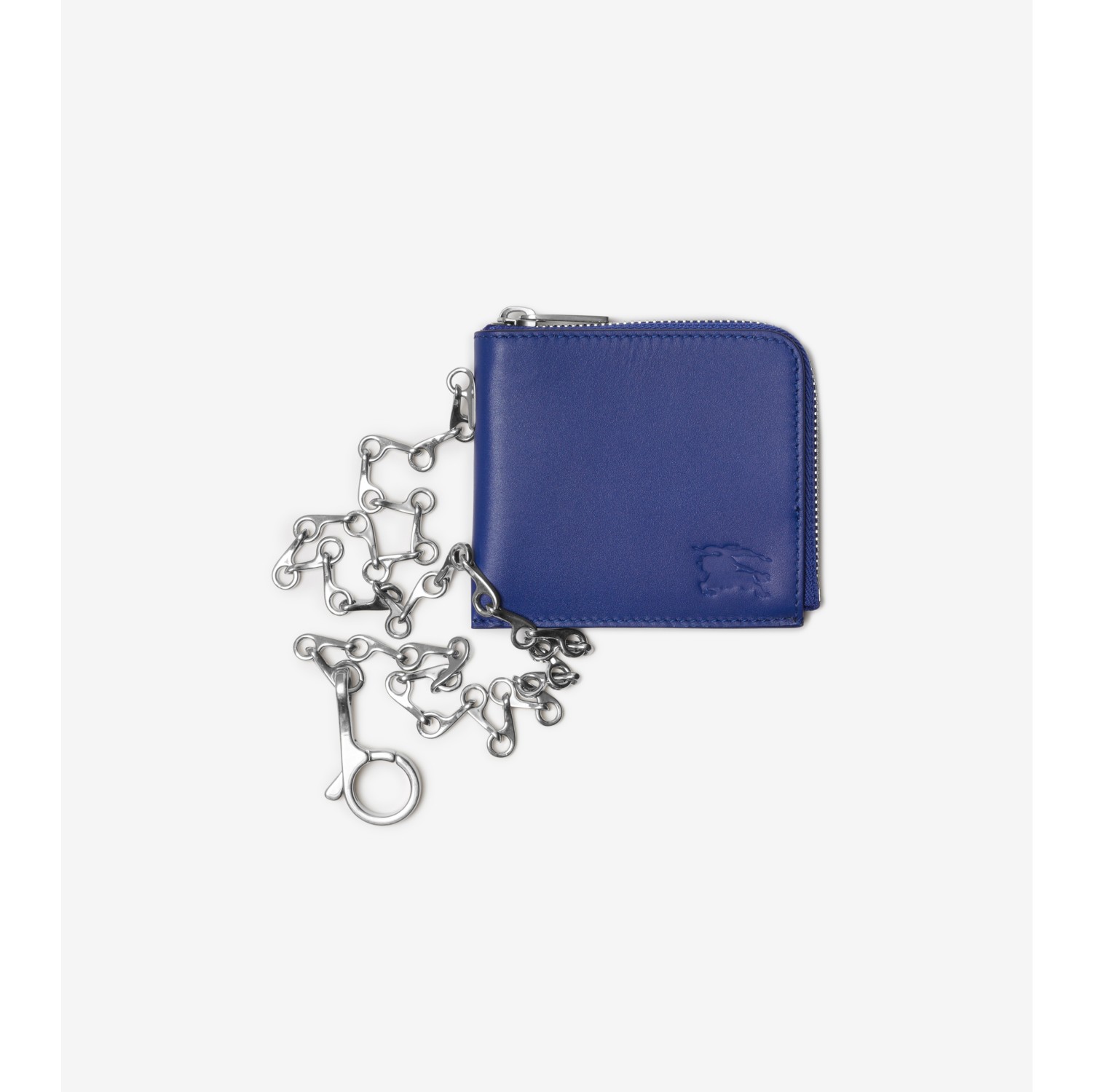 embossed logo chain wallet