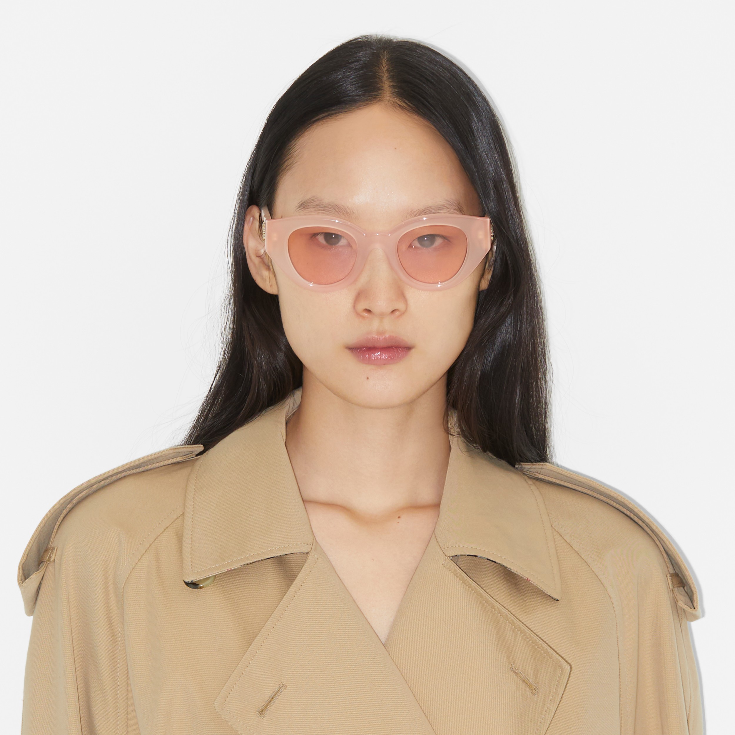 Cateye Frame Lola Sunglasses in Dusky Pink Women Burberry® Official