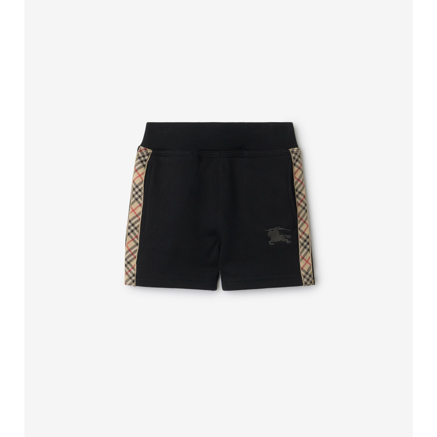 Check Trim Cotton Shorts