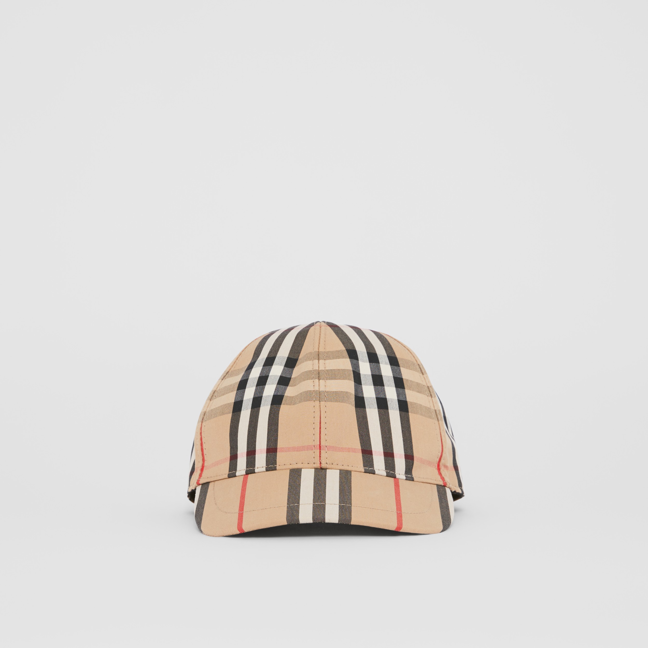 Vintage Check and Icon Stripe Cotton Baseball Cap in Archive Beige - Children Burberry