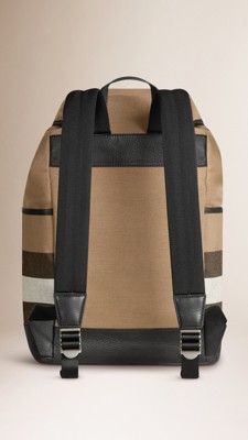 canvas check backpack