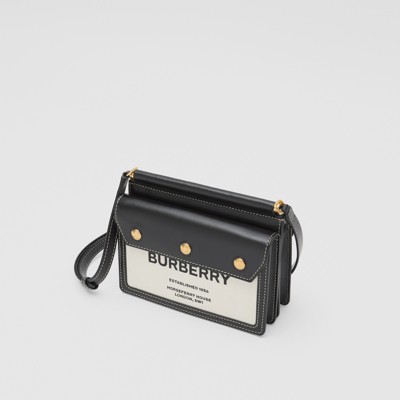 burberry mini horseferry print title bag with pocket detail