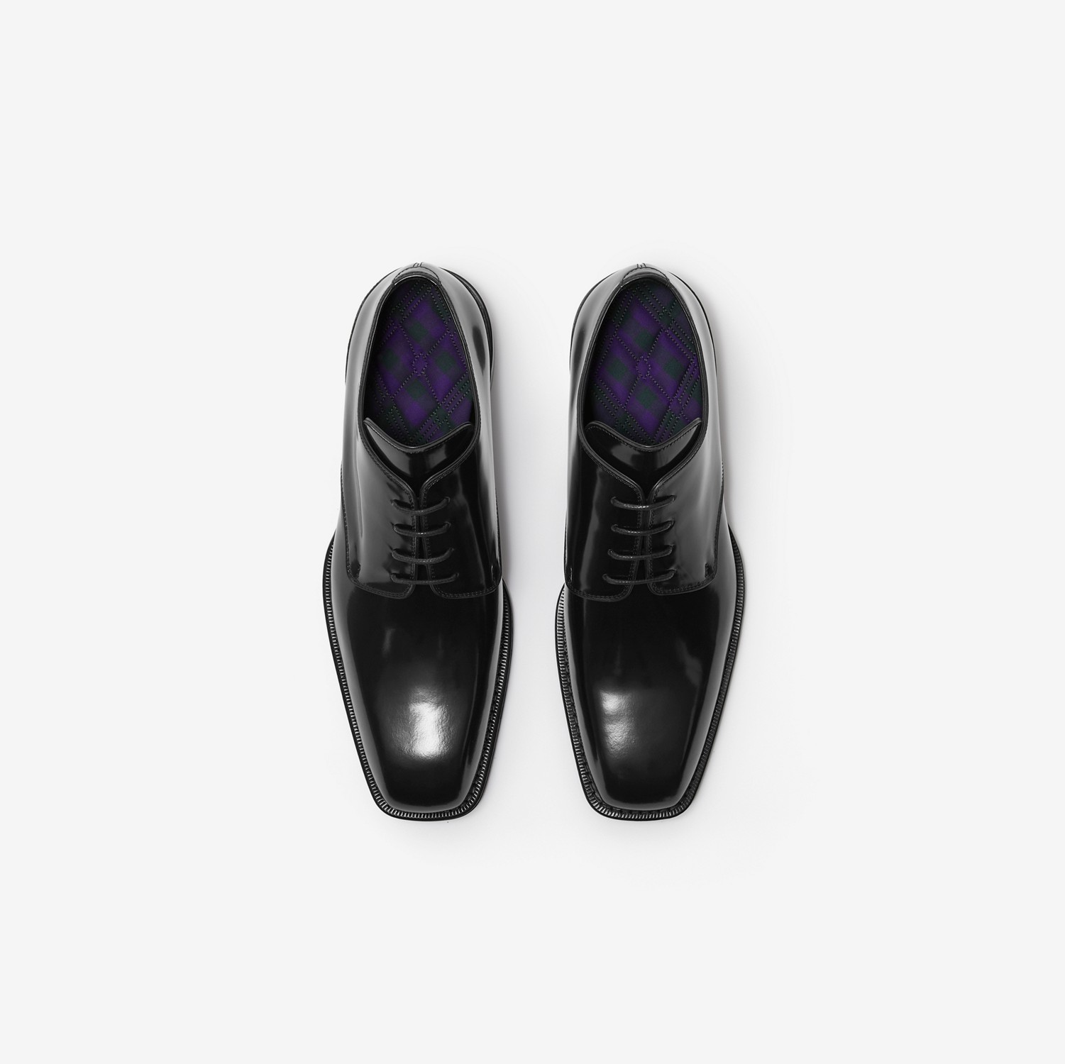 Sapatos Derby de couro (Preto) - Homens | Burberry® oficial