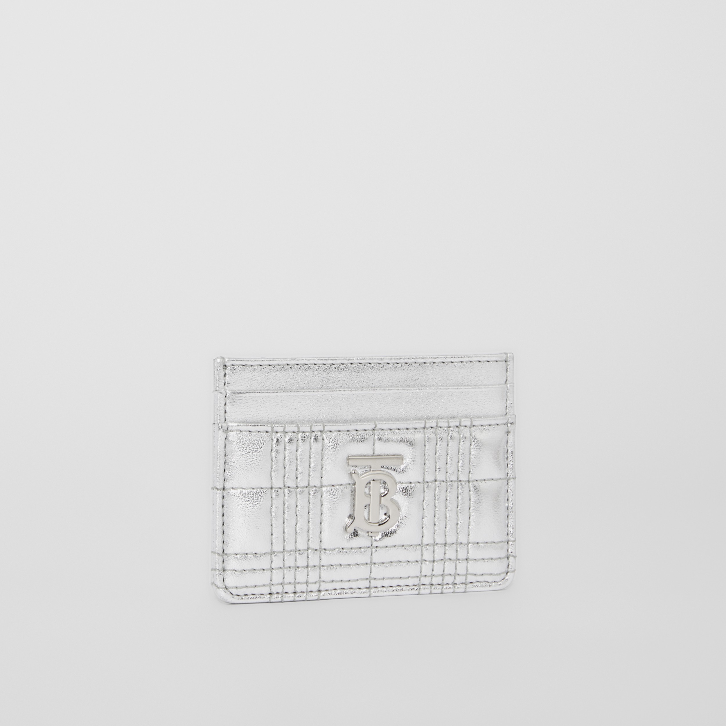 Quilted Leather Lola Card Case in Silver - Women | Burberry® Official - 4