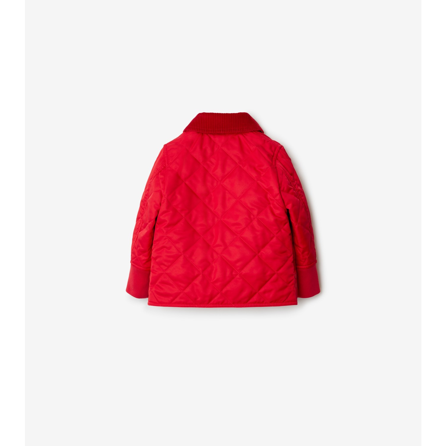 Burberry red quilted store coat