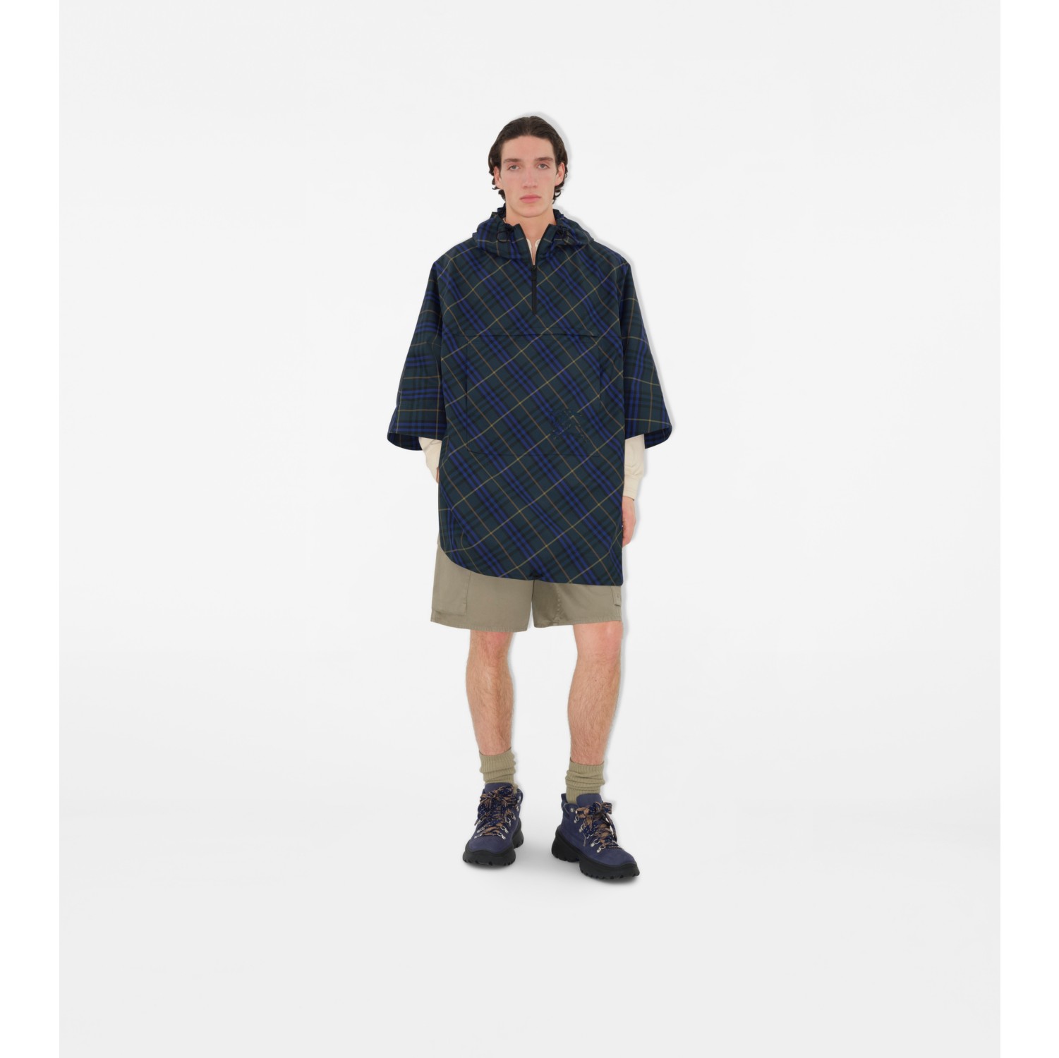 Packaway Check Twill Cape