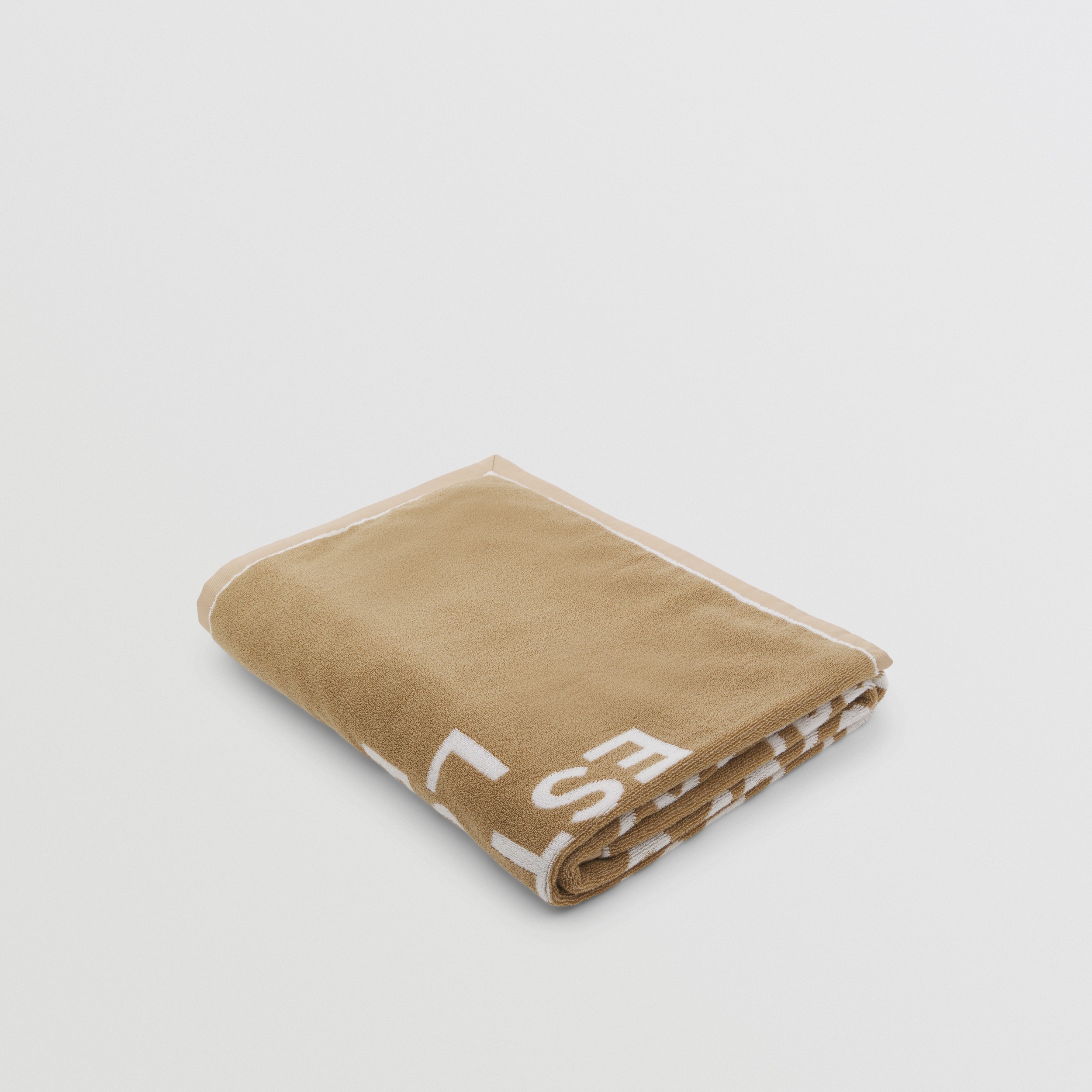 Location Cotton Jacquard Towel in Archive Beige | Burberry® Official - 3
