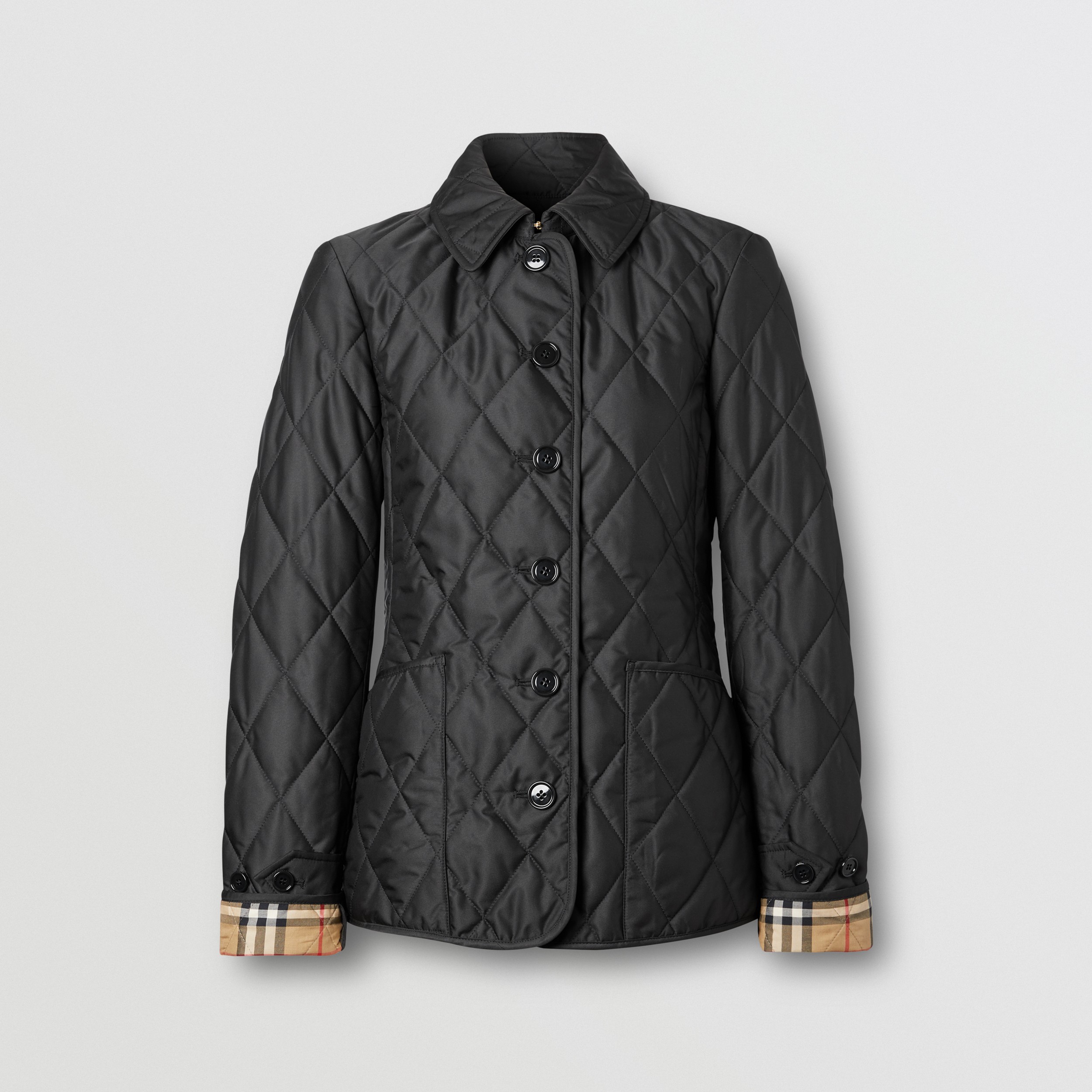 Diamond Quilted Thermoregulated Jacket in Black - Women | Burberry® Official - 4