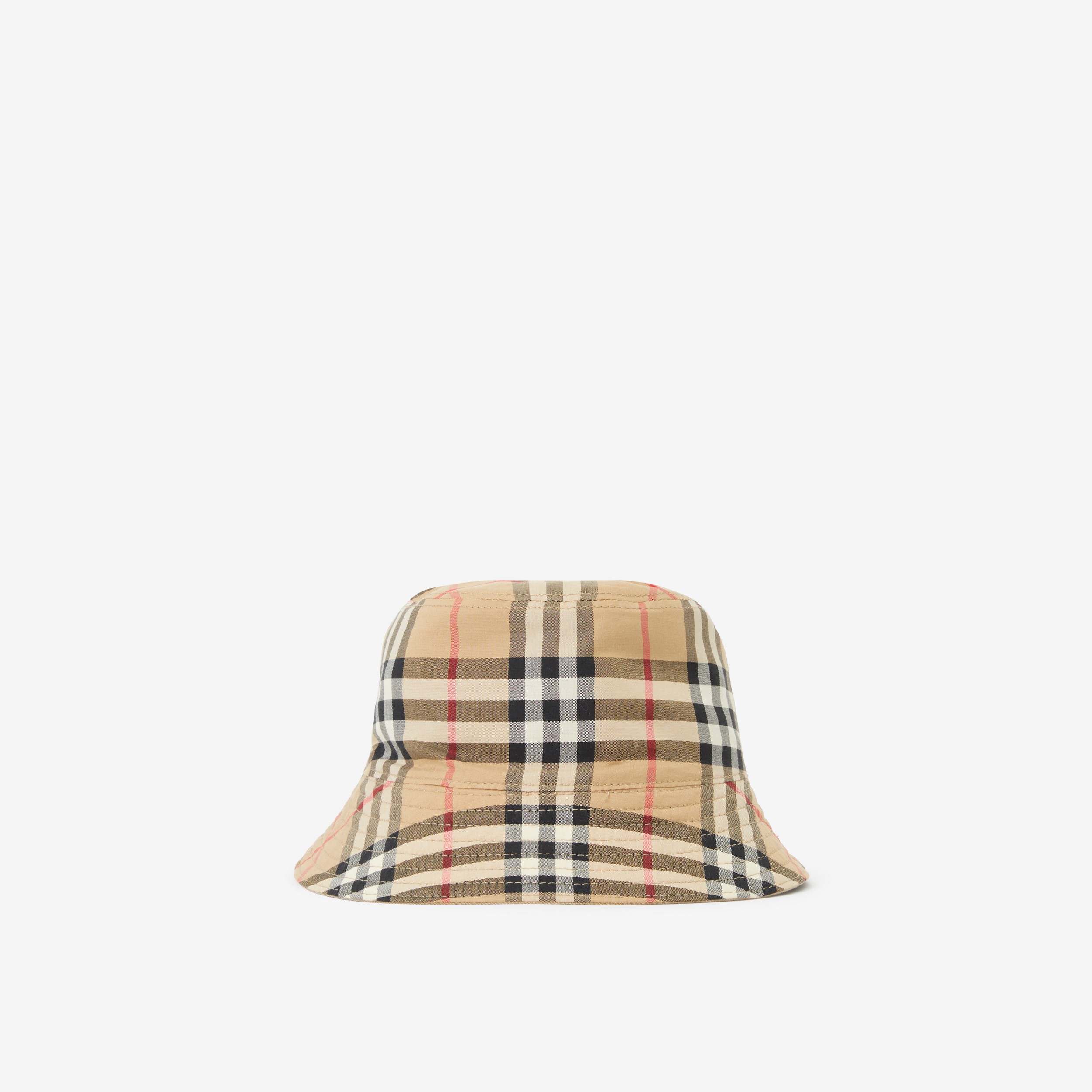 Sombrero de pesca reversible en algodón de gabardina (Miel) - Niños | Burberry® oficial - 1