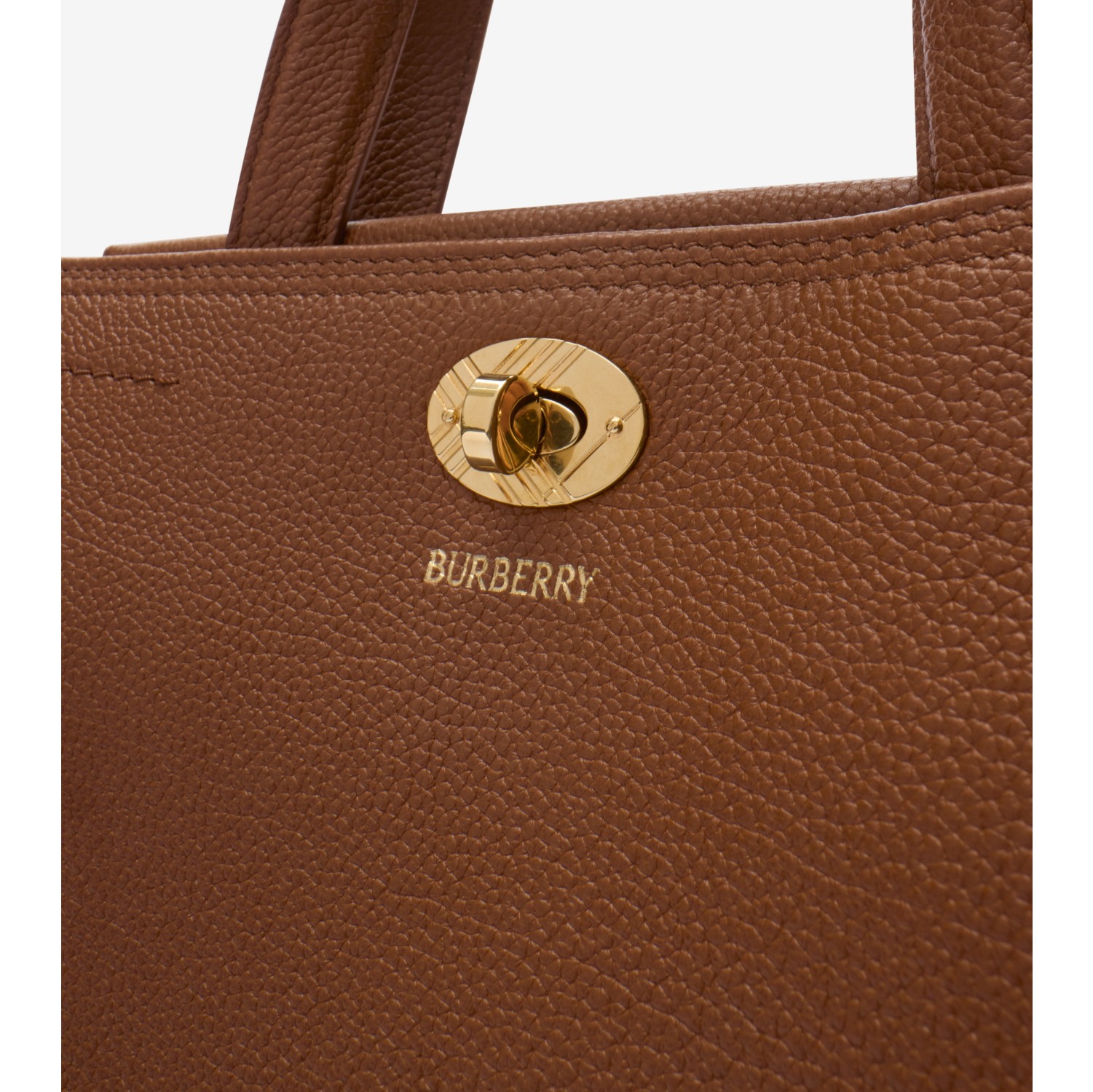 Mini Cotswolds Check Tote in Hazel brown - Women, Leather | Burberry® Official