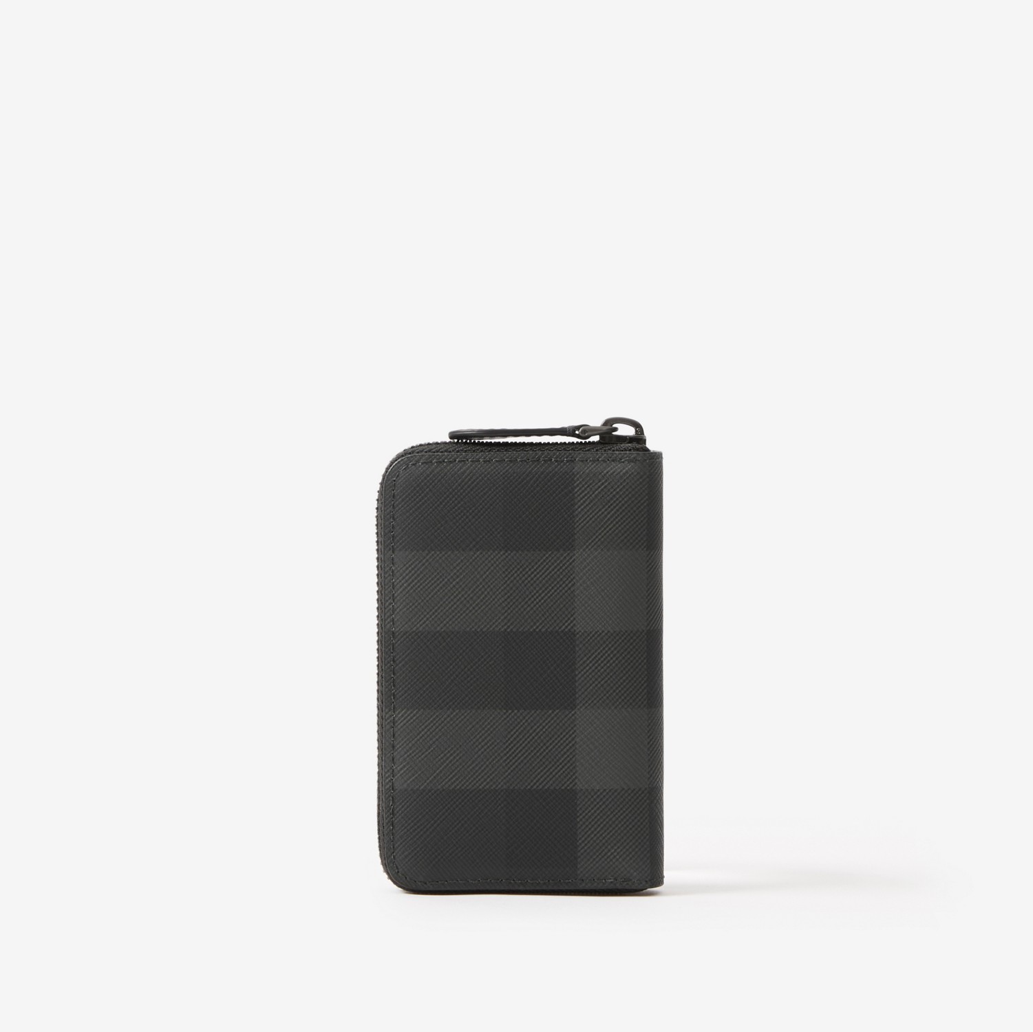 Brieftasche aus Check-Gewebe und Leder mit Reißverschluss (Anthrazitfarben) - Herren | Burberry®