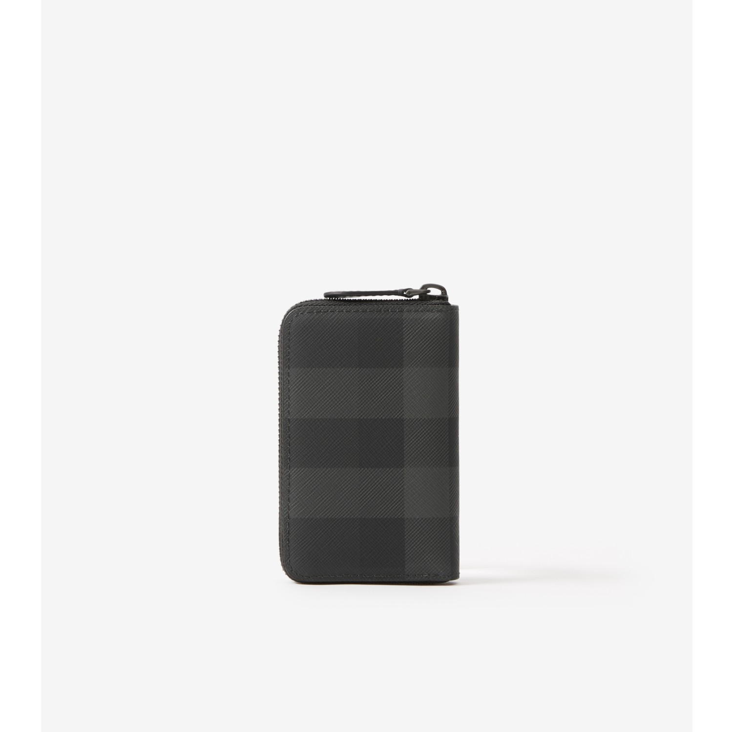 Check Card Case in Charcoal - Men