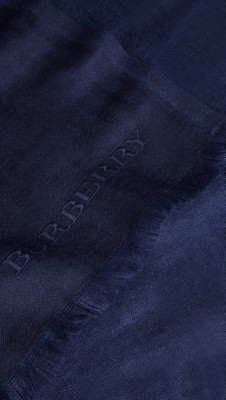 navy blue cashmere linen blend blanket - image 4