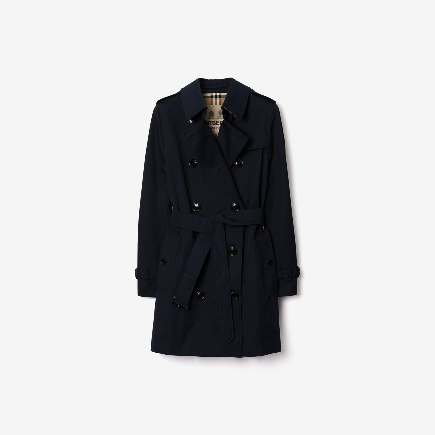 Trench coat Heritage Kensington corto (Azul Penumbra) - Mujer | Burberry® oficial
