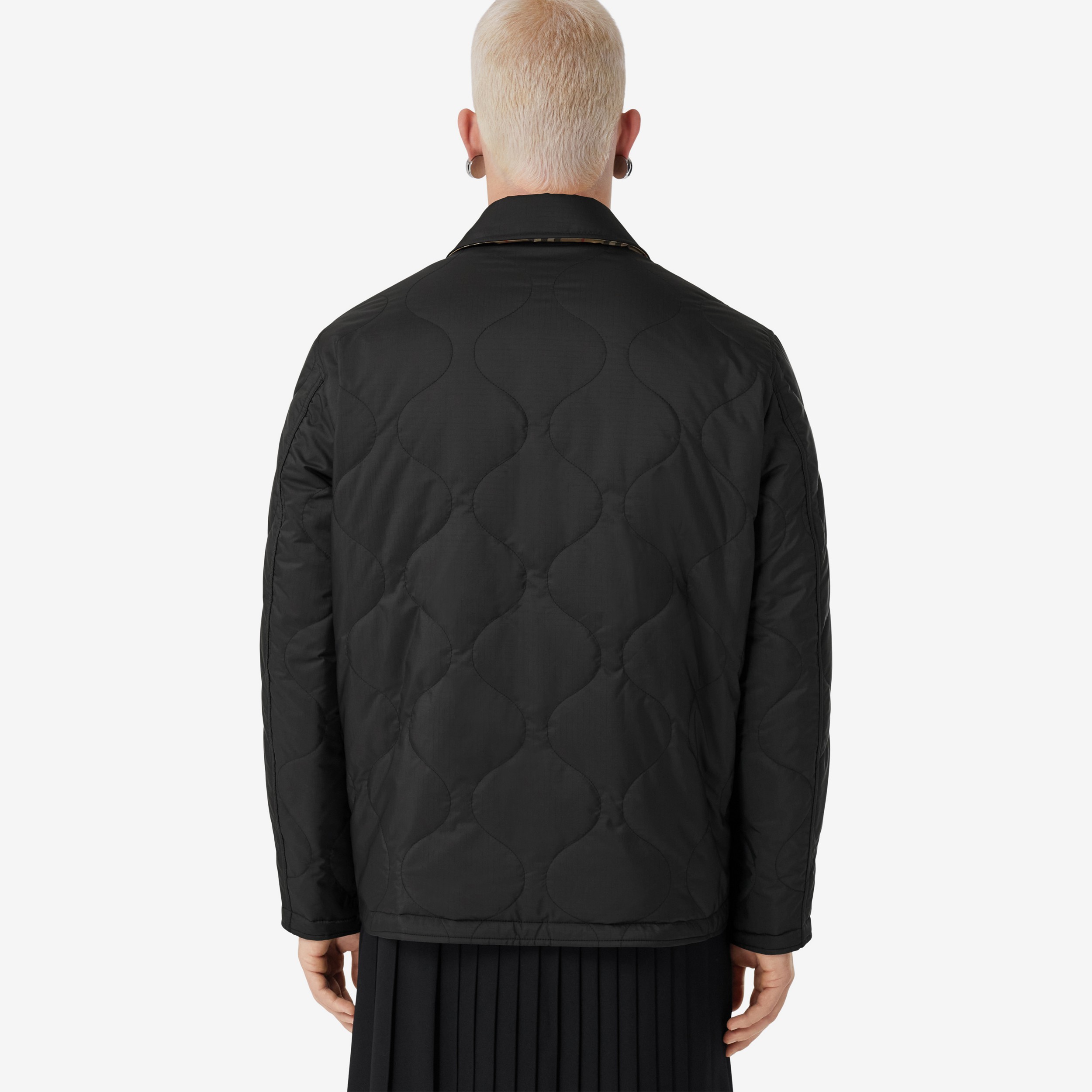 双面两穿格纹温控外套式衬衫 (黑色) | Burberry® 博柏利官网 - 3