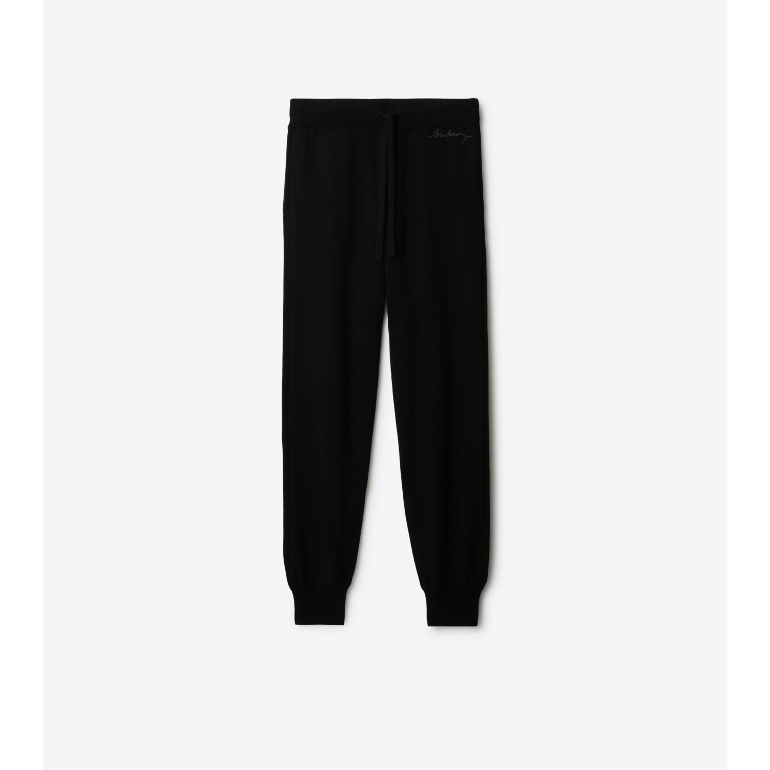 Cashmere Jogging Pants in Black Men Burberry Official