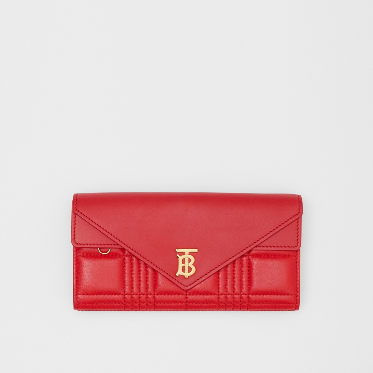 バーバーリーの赤い財布　コンチネンタルウォレット