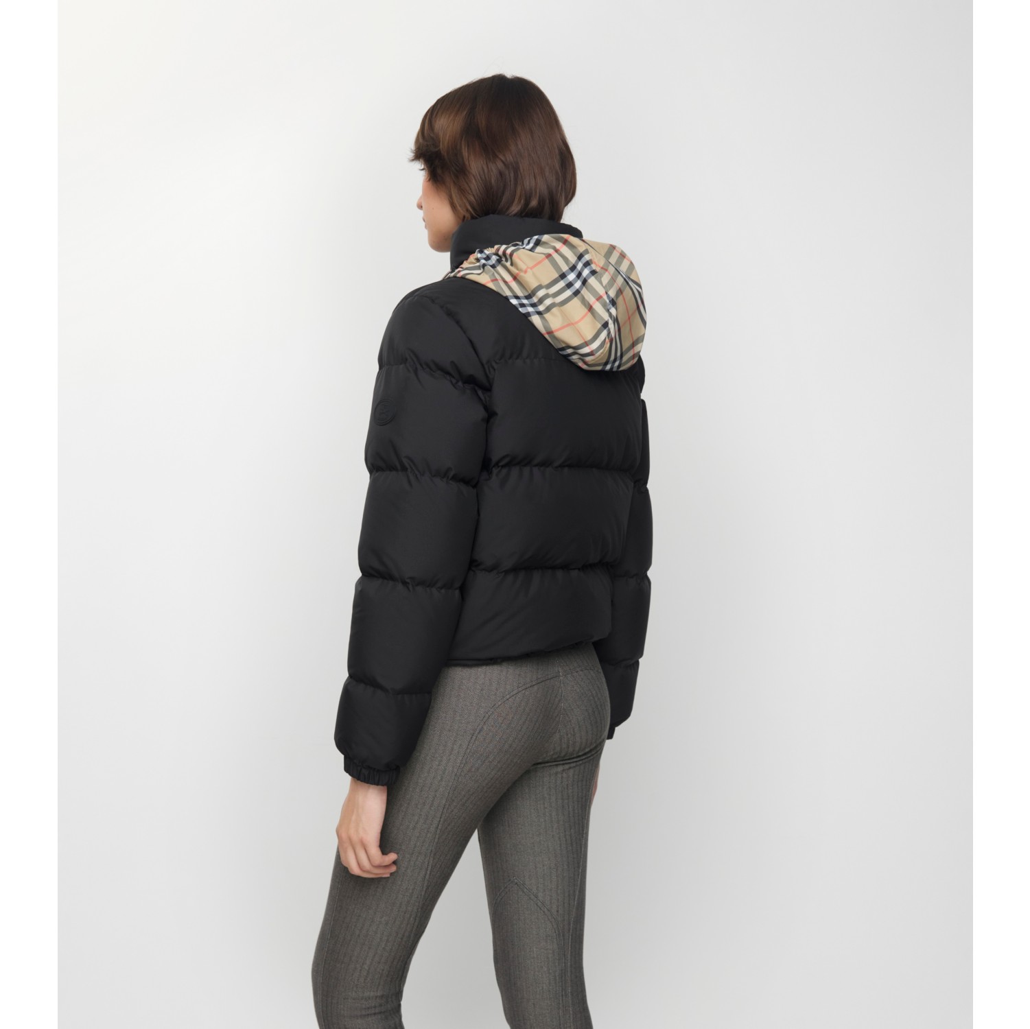 Wattierte Jacke „Ambleside“ mit Check-Besatz