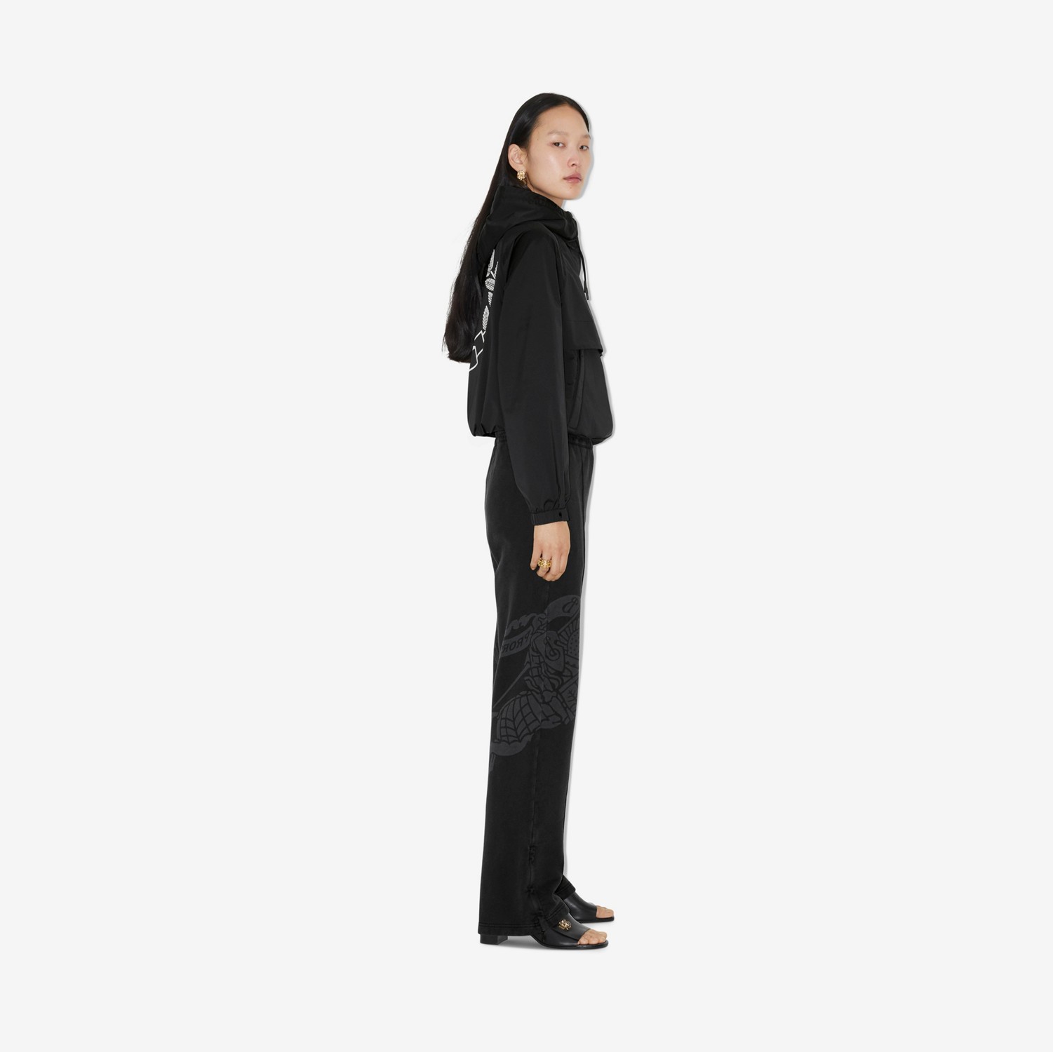 Pantalon de jogging en coton EKD (Noir) - Femme | Site officiel Burberry®
