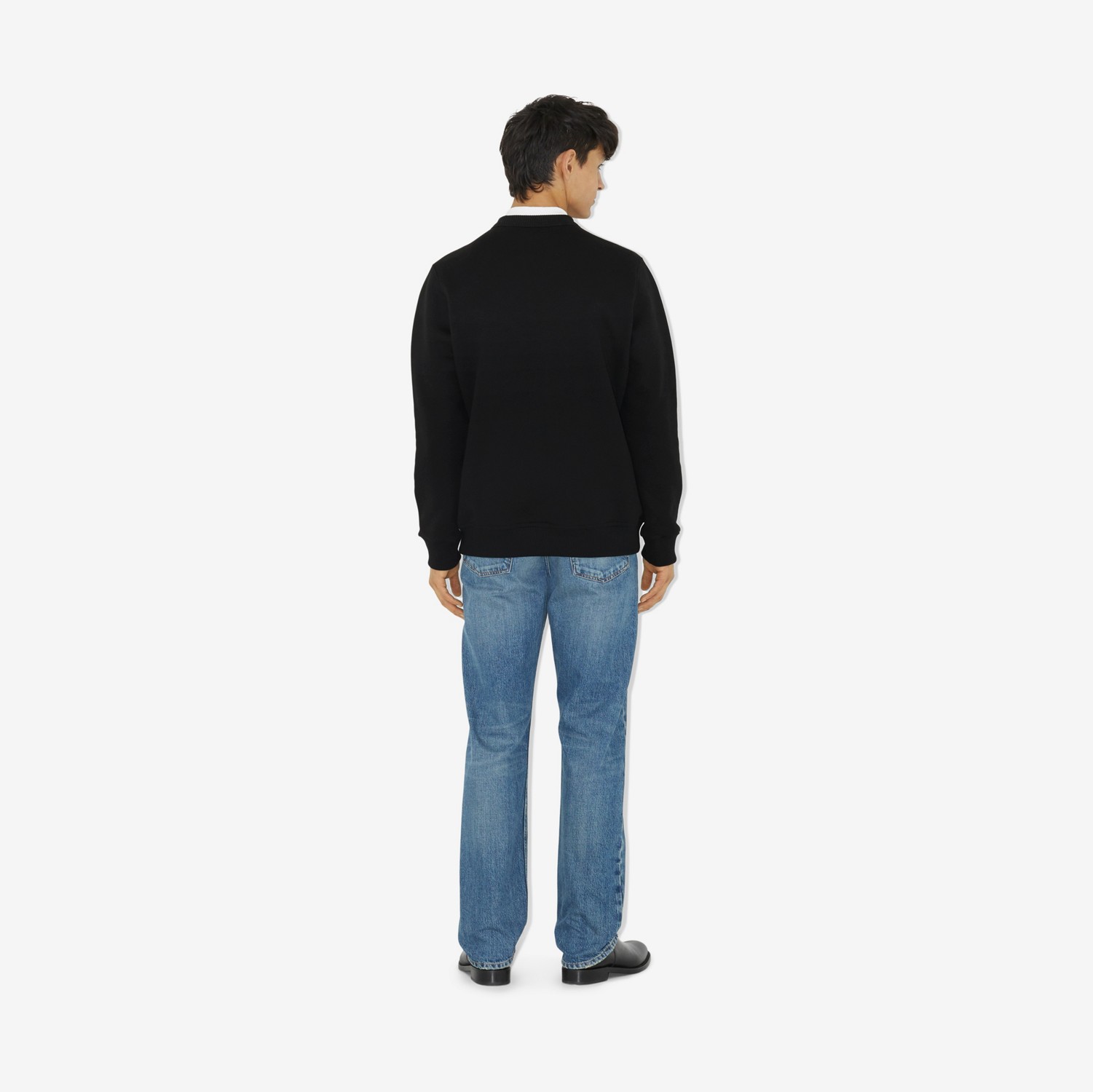 Embroidered EKD Cotton Sweatshirt in Black - Men | Burberry® Official