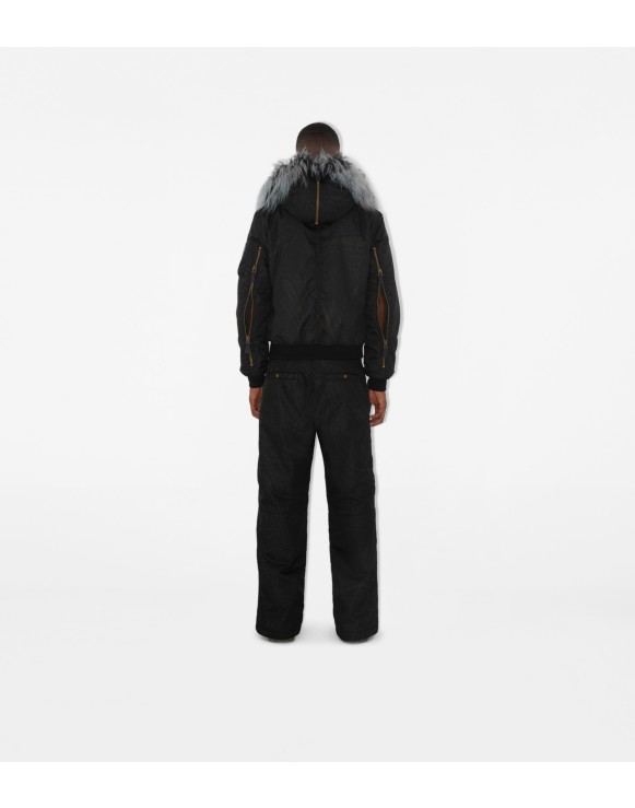 Jaqueta bomber de nylon com estampa paisley