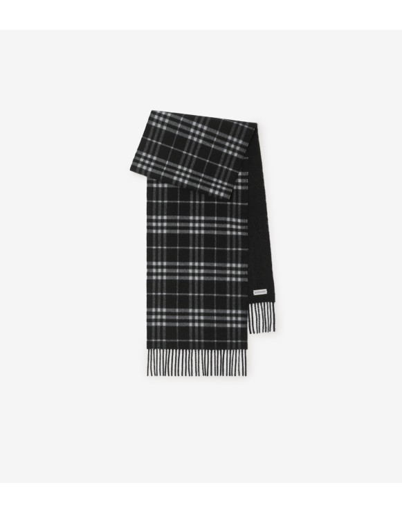 Cachecol dupla face de cashmere em Check