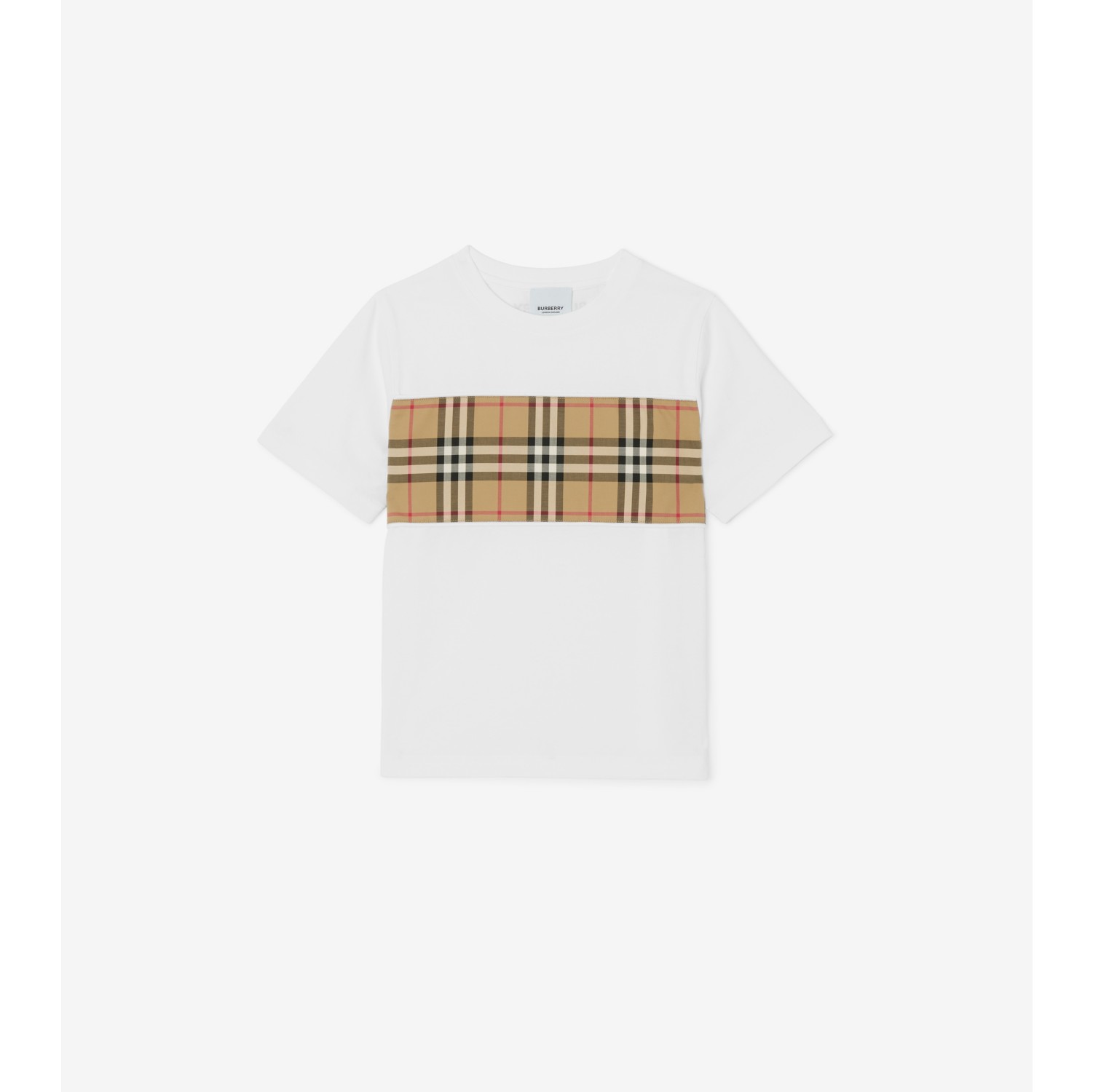 ヴィンテージチェックパネル コットンTシャツ (ホワイト) | Burberry®公式サイト