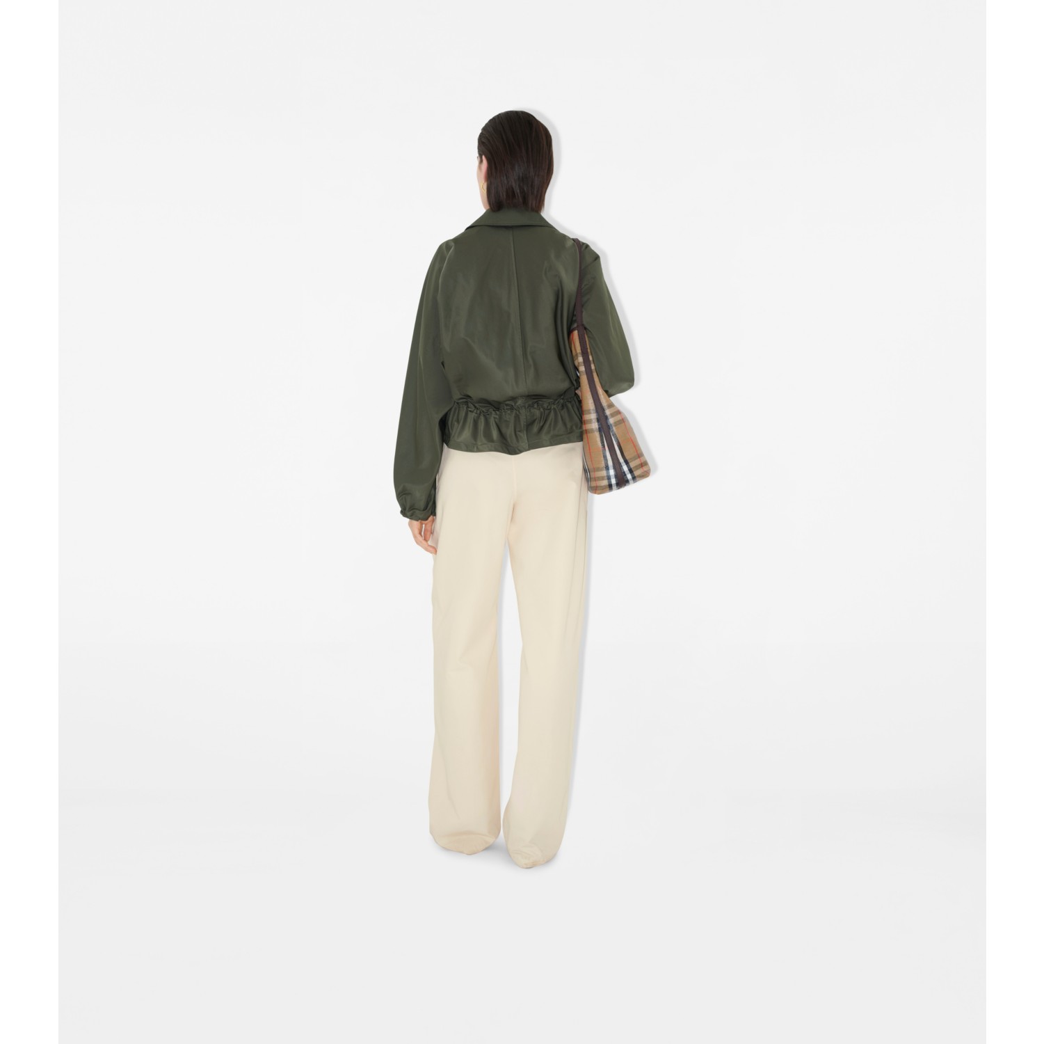 Satin Hooded Trench Jacket