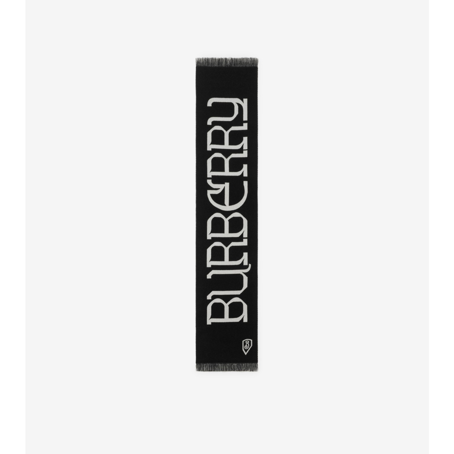 ロゴ ウールスカーフ (ブラック) | Burberry®公式サイト