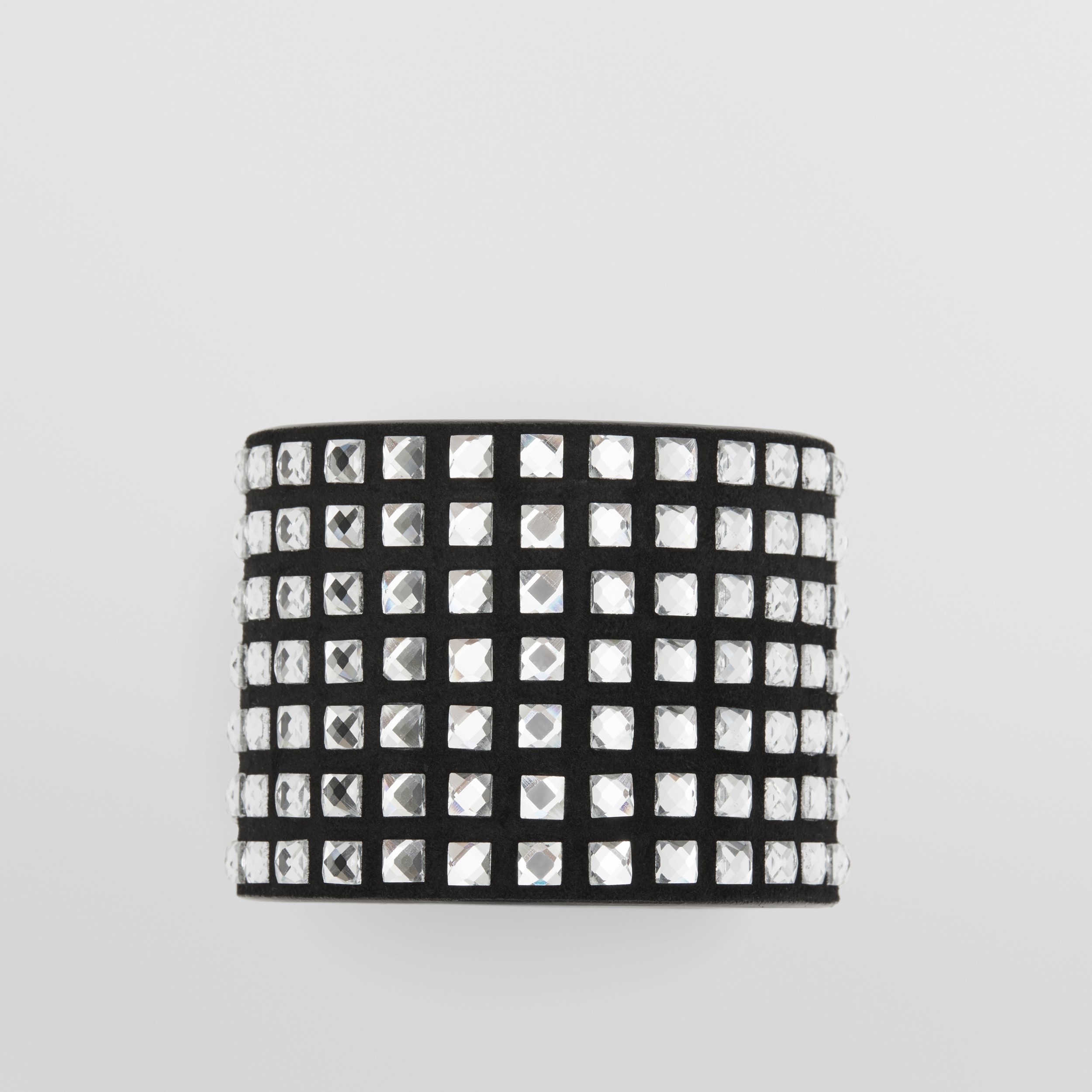 Crystal Detail Suede Cuff in Black/crystal - Women | Burberry® Official - 1