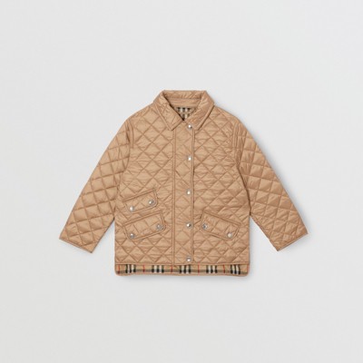 burberry tan quilted jacket