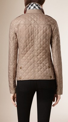 Diamond Quilted Jacket Pale Fawn | Burberry