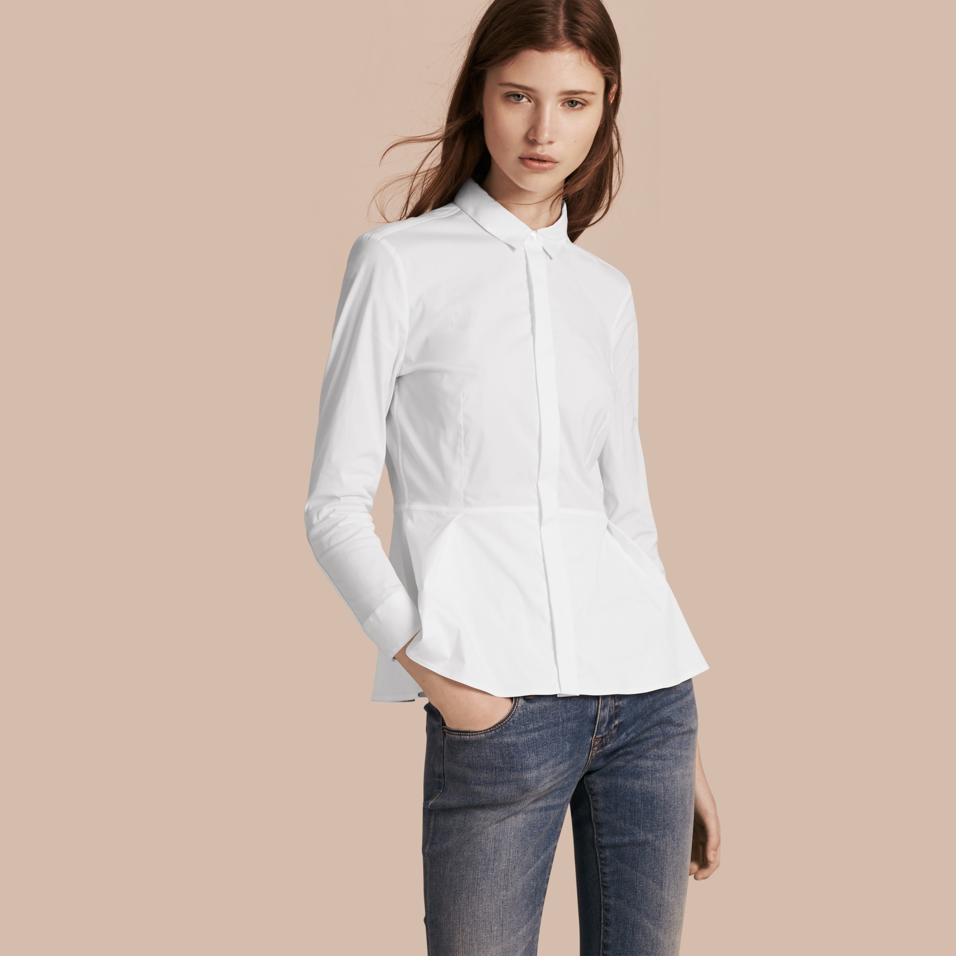 peplum white shirt