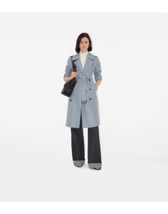 Long Silk Trench Coat