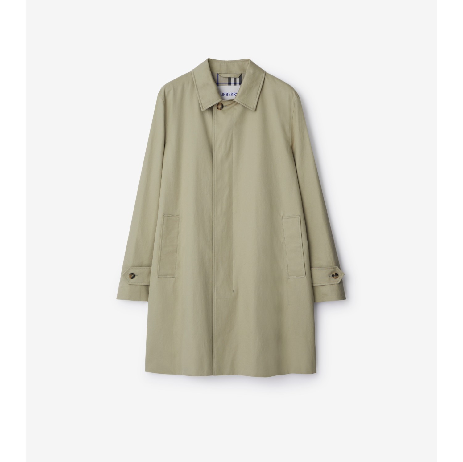 Car coat lungo in gabardine