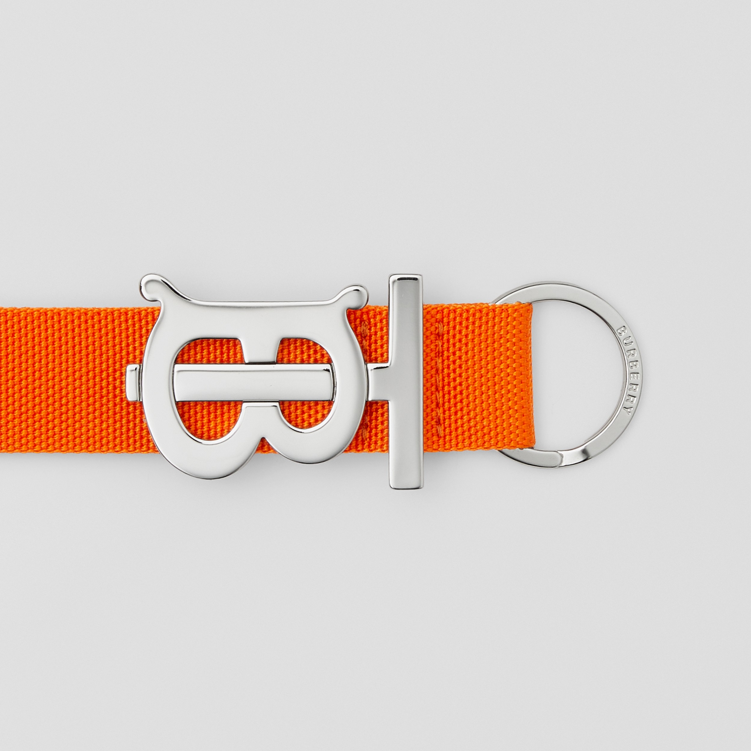 Monogram Motif Webbed Key Ring in Orange - Men | Burberry® Official - 2