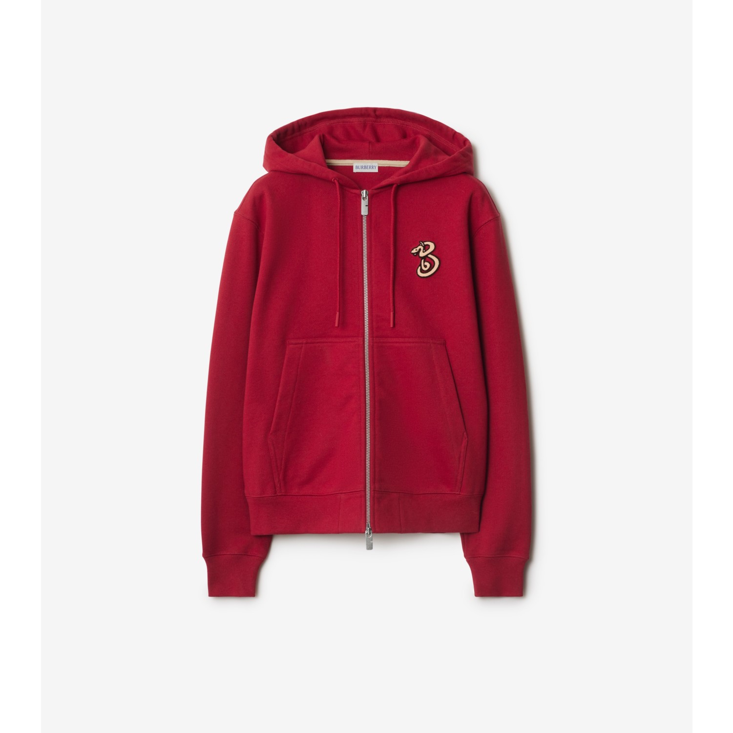 Hoodie zippé en coton B Snake