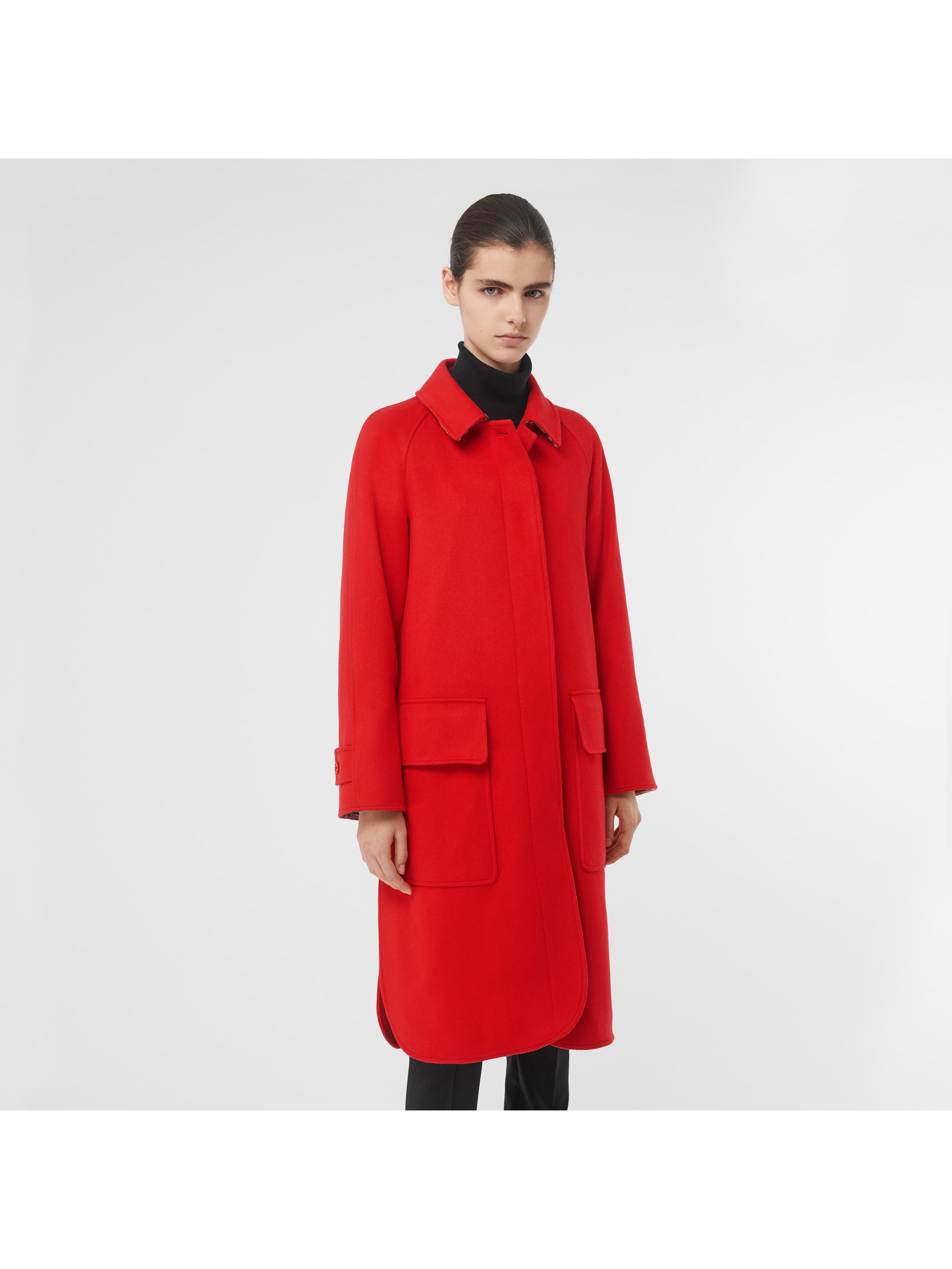 羊绒轻便大衣 (亮红色) - 女士 | burberry 博柏利