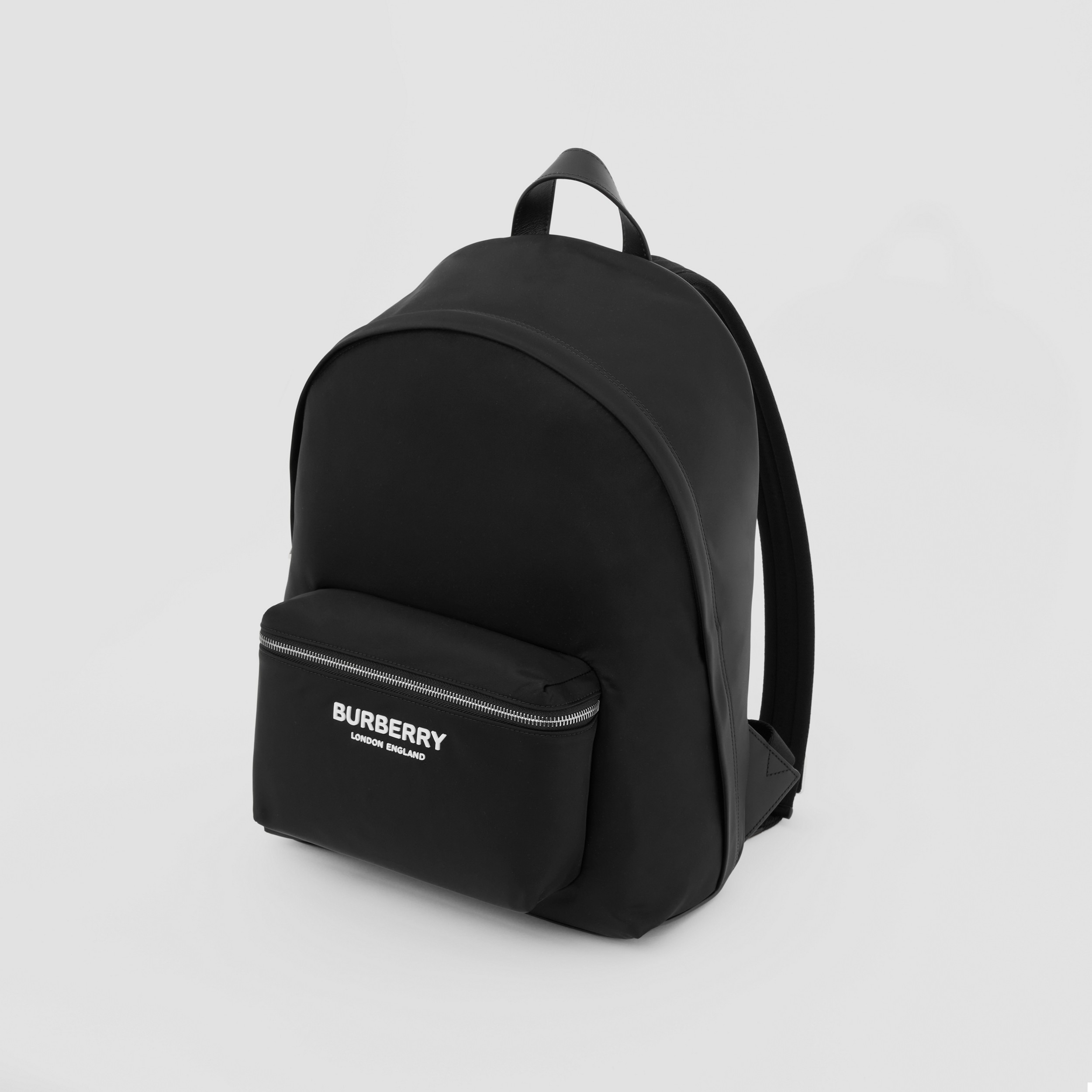 Logo Print Nylon Backpack in Black - Men | Burberry® Official - 4