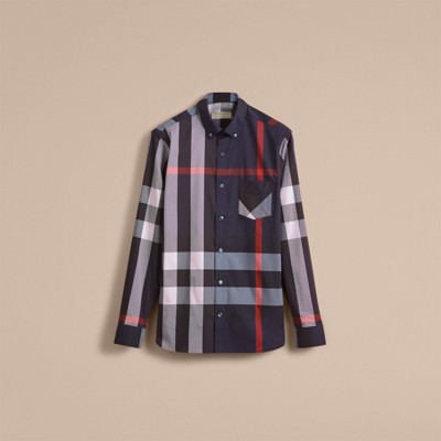 burberry collar shirt