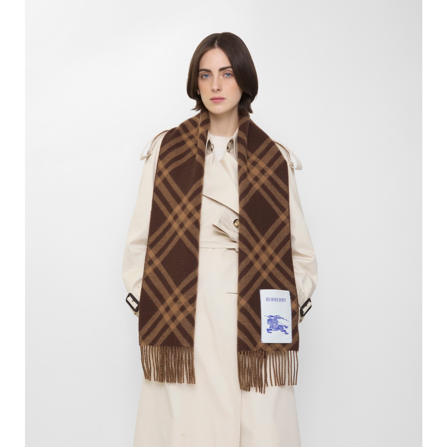 Check Cashmere Scarf